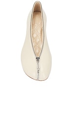 Burberry Sadler Zip Flat in Soap, view 4, click to view large image.