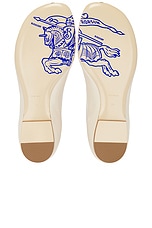 Burberry Sadler Zip Flat in Soap, view 6, click to view large image.