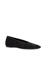 Burberry Mesh Ballerina Flat in Black, view 2, click to view large image.