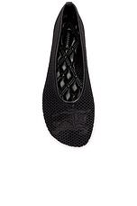 Burberry Mesh Ballerina Flat in Black, view 4, click to view large image.