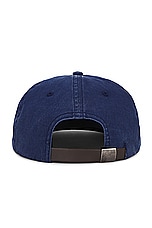 By Parra Fast Food Logo 6 Panel Hat in Navy Blue, view 2, click to view large image.