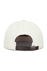 By Parra Fast Food Logo 6 Panel Hat in Off White, view 2, click to view large image.