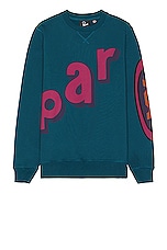 By Parra Loudness Crewneck in Coral Blue, view 1, click to view large image.