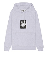 By Parra Riddle Hooded Sweatshirt in Heather Grey, view 2, click to view large image.