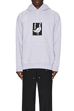 By Parra Riddle Hooded Sweatshirt in Heather Grey, view 4, click to view large image.