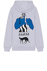 By Parra Cat Defense Hoodie in Heather Grey, view 1, click to view large image.