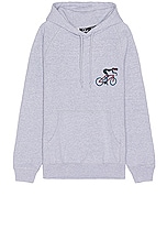 By Parra Cat Defense Hoodie in Heather Grey, view 2, click to view large image.