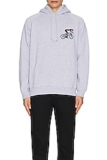 By Parra Cat Defense Hoodie in Heather Grey, view 4, click to view large image.