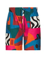 By Parra Distorted Water Swim Shorts in Multi, view 1, click to view large image.