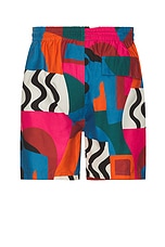 By Parra Distorted Water Swim Shorts in Multi, view 2, click to view large image.