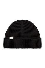 C2H4 Knitting Beanie in Black, view 1, click to view large image.