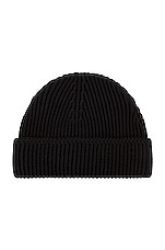 C2H4 Knitting Beanie in Black, view 2, click to view large image.