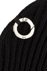 C2H4 Knitting Beanie in Black, view 3, click to view large image.