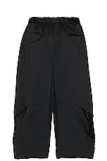 COMME des GARCONS BLACK Heavy Satin Short in Black, view 2, click to view large image.