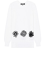 COMME des GARCONS BLACK x Filip Pagowski Sweater in White, view 1, click to view large image.
