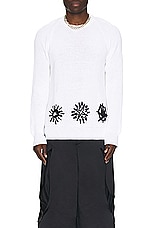 COMME des GARCONS BLACK x Filip Pagowski Sweater in White, view 3, click to view large image.