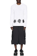 COMME des GARCONS BLACK x Filip Pagowski Sweater in White, view 4, click to view large image.