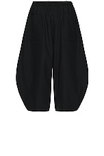 COMME des GARCONS BLACK Gabardine Trouser in Black, view 2, click to view large image.