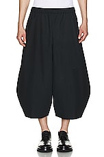 COMME des GARCONS BLACK Gabardine Trouser in Black, view 3, click to view large image.