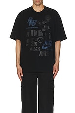 COMME des GARCONS BLACK x Nike Oversized Tee in Black, view 3, click to view large image.
