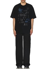 COMME des GARCONS BLACK x Nike Oversized Tee in Black, view 4, click to view large image.