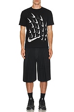 COMME des GARCONS BLACK x Nike Print Tee in Black, view 4, click to view large image.