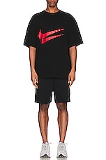 COMME des GARCONS BLACK X Nike Tee in Black, view 5, click to view large image.