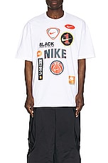 COMME des GARCONS BLACK x Nike Tee in White, view 3, click to view large image.