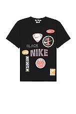 COMME des GARCONS BLACK x Nike Tee in Black, view 1, click to view large image.