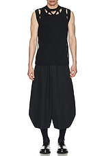 COMME des GARCONS BLACK Mesh Tank in Black, view 4, click to view large image.