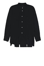 COMME des GARCONS BLACK Broad Garment Shirt in Black, view 1, click to view large image.