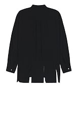 COMME des GARCONS BLACK Broad Garment Shirt in Black, view 2, click to view large image.