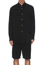 COMME des GARCONS BLACK Broad Garment Shirt in Black, view 3, click to view large image.