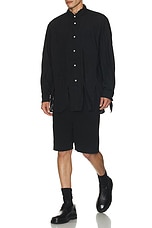 COMME des GARCONS BLACK Broad Garment Shirt in Black, view 4, click to view large image.