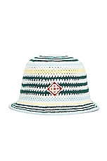 Casablanca Cotton Crochet Hat in Multi, view 1, click to view large image.