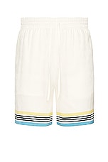 Casablanca Silk Shorts With Drawstrings in Casa Way, view 1, click to view large image.