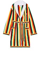 Casablanca Striped Towelling Robe in Multi, view 1, click to view large image.