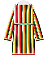 Casablanca Striped Towelling Robe in Multi, view 2, click to view large image.