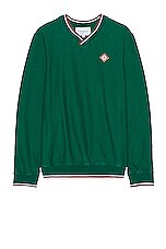 Casablanca 3d Wave Sweater in Green, view 1, click to view large image.