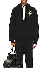 Casablanca Casa Way Embroidered Hooded Sweatshirt in Black, view 3, click to view large image.