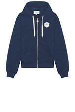 パーカー・フーディ Casablanca Navy Zip Sweatshirt With Embroidered Patches Casablanca Navy Zip Sweatshirt With Embroidered Patches Blue