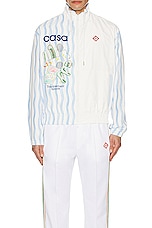 Casablanca Shell Suit Nylon Jacket in White, view 3, click to view large image.