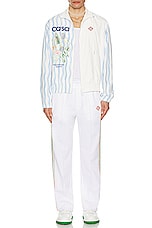 Casablanca Shell Suit Nylon Jacket in White, view 4, click to view large image.