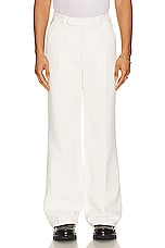 Casablanca Straight Leg Trouser in Off White, view 4, click to view large image.