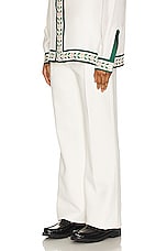 Casablanca Straight Leg Trouser in Off White, view 5, click to view large image.