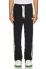 Casablanca Laurel Tape Panelled Sweatpants in Black, view 5, click to view large image.