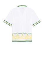 Casablanca Broderi Anglaise Gradient Hearts Cotton Shirt in White, view 2, click to view large image.