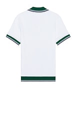 Casablanca Croquis De Tennis Polo in White, view 2, click to view large image.