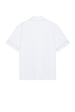 Casablanca Towelling Short Sleeve Shirt in White, view 2, click to view large image.