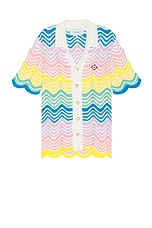 Casablanca Gradient Wave Knit Shirt in Gradient Wave, view 1, click to view large image.